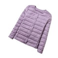 thumbnail image 6 of HAiming Womens Padded Quilted Jacket Long Sleeve Button down Winter Warm Slim Fitted Outerwear Coats with Pockets, 6 of 6