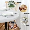 thumbnail image 2 of HAHDAXIA Housse de Table Ronde Imperméable Nappe Élastique Housse de Table Ajustée en Vinyle Bord Élastique Housse de Table en Plastique Convient aux Tables jusqu'à 36 Pouces-44 Pouces R Transparent, 2 of 7