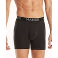 Hanes Ultimate Comfort Flex Fit Total Support Pouch Men's Boxer Brief Underwear, Black/Grey, 4