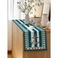 thumbnail image 5 of Table Runner 72 Inches Long for Kitchen Dining, Teal Blue Anchor Dresser Scarf Farmhouse, Dining Table Decorations for Wedding/Parties, Nautical Summer Beach Coastal Ocean 18 x 72 In, 5 of 8
