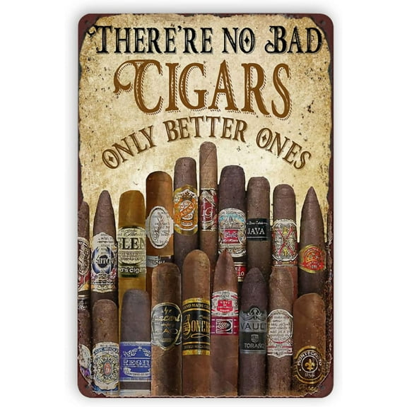 Cigars Only Better Ones Metal Signs Vintage Wall Decor for Home Man Cave Bar Lounge Room Garage Retro Tin Plaque 12"x8" Inch