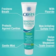 CloSYS Fluoride Toothpaste, 7 Ounce, Gentle Mint, Whitening, Enamel Protection, Sulfate Free (Pack of 2)