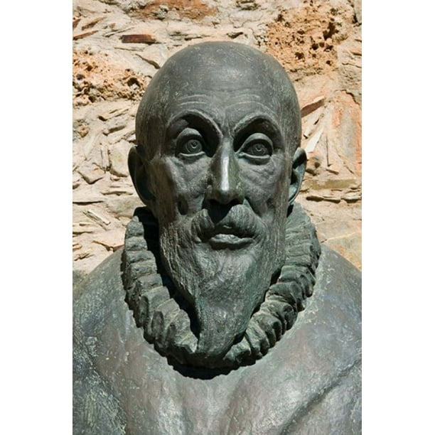 Greece Crete Iraklio Fodele El Greco statue Stretched
