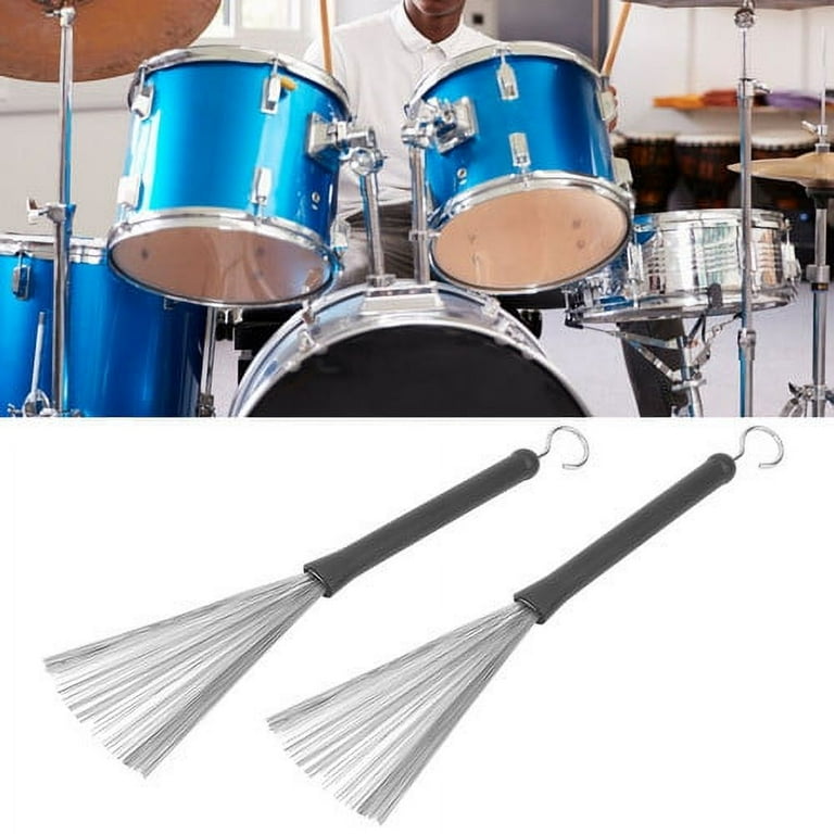 Drum Brushes Metal Retractable Drum Wire Brushes Drum Sticks Brush