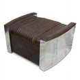 thumbnail image 6 of Aviator Chair and Ottoman - Genuine Leather - Polished Aluminum Armchair, 6 of 7