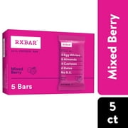 RXBAR Mixed Berry Chewy Protein Bars, Gluten-Free, Ready-to-Eat, 9.15 oz, 5 Count