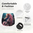 thumbnail image 6 of Lsque Ocean Seahorse Printed Women's Running Shorts with Liner Pockets,Elastic Quick Dry Workout Athletic Gym Yoga Shorts,Womens High Waist Shorts-Large, 6 of 9