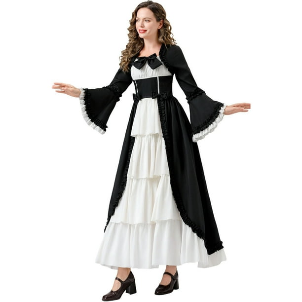 Vestido de manga larga para juego de rol de moda femenina.