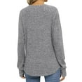 thumbnail image 4 of BSDJILFG Long Sleeve Sweaters for Women Casual Textured Ribbed Knit Shirt Raglan T-Shirt Crewneck Pullover Tops,Lightweight,Sizes S-2XL, 4 of 7
