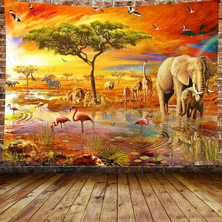 Animal Tapestry African Safari Scenic Backdrop Tapestry Realistic Wild  Animals Jungle Forest Photography Background Tropical Tapestry Summer Party  Banner Decorations 80×60 inches DBLS1061 | Walmart Canada