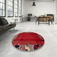 thumbnail image 4 of Ahgly Company Machine Washable Indoor Rectangle Abstract Chestnut Brown Area Rugs, 2' x 5', 4 of 7