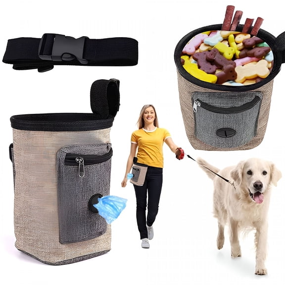GASTROPOD Dog Treat Pouch, Dog Treat Bag for Training Small to Large Dogs, Easily Carries Pet Toys, Kibble, Treats, Built-In Poop Bag Dispenser