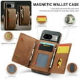 thumbnail image 4 of Dteck Case for Google Pixel 8 2023, RFID Blocking Leather Detachable Magnetic Wallet Card Cash Slot Case Cover Support Wireless Charging Functional Kickstand for Pixel 8,Brown, 4 of 11