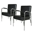 thumbnail image 1 of PureSana 2 Pack Chromium Ella Chaise de Shampooing Auto-Inclinable Professionnelle, Noir, 1 of 12