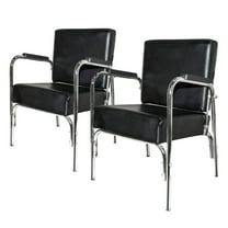 PureSana 2 Pack Chromium Ella Professional Auto Reclining Shampoo Chair, Black