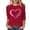 Watermelon Red-2, variant on Kcolen Cancer Survivor T-Shirts Women, Cancer Awareness T-Shirt Pink Ribbon 3/4 Length Sleeve Plus Size Cancer Pullover Shirts Tee Tops