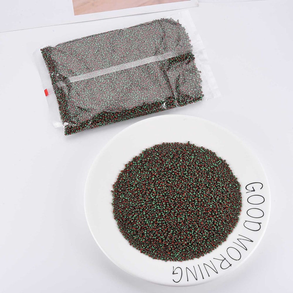 1bag 8/0 Glass Seed Beads Opaque Colours Seep Green 3mm hole:1mm