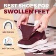 thumbnail image 4 of FitVille zapatos Extra anchos para diabéticos, zapatos ajustables para caminar para ancianos, ortopedia, pies anchos, pie hinchado, alivio del dolor, 4 of 5