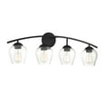 thumbnail image 3 of Trade Winds Lighting 4-Light Bathroom Vanity Light In Matte Black, 3 of 5