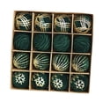 thumbnail image 2 of 16x bolas de Navidad Strade Fareast Limited adornos de Navidad verde oscuro 6 cm, 2 of 8