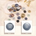 thumbnail image 5 of Uxcell 6pcs Sewing Button 30m 4 Holes Resin Round Craft Buttons, Grey, 5 of 6