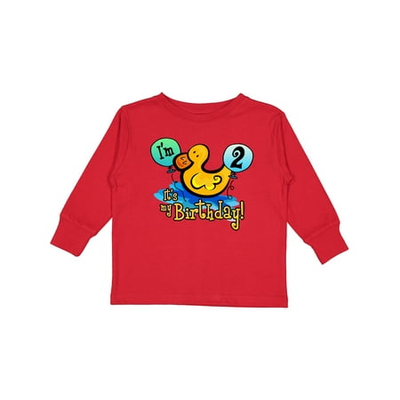 

Inktastic Ducky 2nd Birthday Gift Toddler Boy or Toddler Girl Long Sleeve T-Shirt