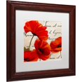 thumbnail image 2 of Trademark Fine Art "Coquelicots Rouge I" Canvas Art by Color Bakery White Matte, Wood Frame, 2 of 4