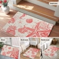 thumbnail image 6 of Vintage Starfish Washable Small Entryway Area Rugs 2'x3', Coral Seahorse Shell Low Pile Throw Rug Non-Slip Sturdy Edge Binding Carpet for Front Door Floor Room Entry, 6 of 9
