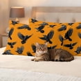 thumbnail image 3 of Halloween Outdoor Waterproof Pillow Covers, Orange Black Animal Crow Fall Holiday Decorative Rectangle Throw Pillowcase Sofa Cushion Sham for Patio/Couch/Chair, 20"x12" 2 Pack, 3 of 8
