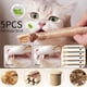 thumbnail image 2 of Palo de poligono de madera para gato, palo Molar de hierba gatera, Limpieza de dientes, suministros para mascotas, 5 piezas, 2 of 4