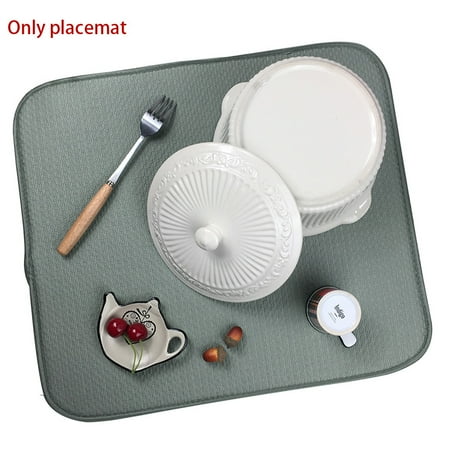 

Placemat Pad Kitchen Supplies Protective Anti-slip Dish Drying Multifunctional