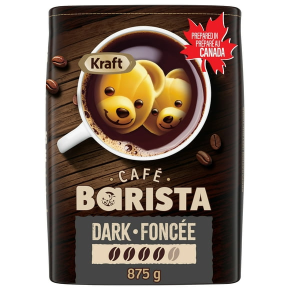 Café Barista Kraft, café moulu à torréfaction foncée, boîte de 875 g