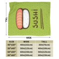 thumbnail image 3 of Kll Fleece Blanket Plush Throw Blanket Fresh Sushi,Soft Fuzzy Cozy Flannel Blanket For Couch Sofa Bed.(50"X40"), 3 of 9
