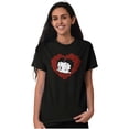 thumbnail image 3 of Betty Boop Heart Wink Blowing Kisses Women's Graphic T Shirt Tees Brisco Brands S, 3 of 5