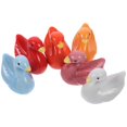 thumbnail image 2 of Cute Duck Chopsticks Rest Ceramic Spoon Fork Holder for Home Use 6pcs Multi Color, 2 of 4