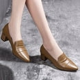 thumbnail image 7 of Teacher Appreciation Gifts AXXD Pointed Toe Middle-Heels Thick Vintage Brown Women Fall Shoes 2024 Christmas Size 37(US:6), 7 of 7