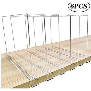 Cq acrylic 6PCS Shelf Dividers for Closets,Clear Acrylic Shelf Divider for  Wood Shelves and Clothes Organizer/Purses Separators Perfect for Kitchen