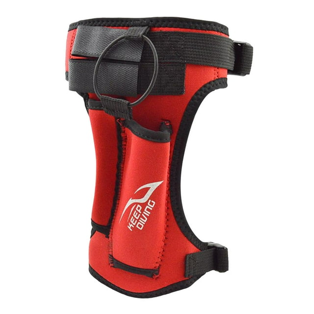Sangle de Jambe de Support de Plongée Réglable, Pochette de Bras de Jambe Enveloppante Multi-Dive, Rouge