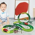 thumbnail image 4 of Juego de juguete de tren de dinosaurio eléctrico con juego de dinosaurio ligero, juguete de dinosaurio, coche de carreras, tren , carril de mo Zulema Juego de pista de tren, 4 of 8