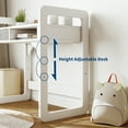 thumbnail image 4 of Yiwa Wooden Writing Desk Set, Study Table with Chair, Large Cloth Storage Drawers & Built-In Pen Holder, 4 of 7