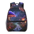 thumbnail image 1 of Fotbe Jungle Path Glowing Mushrooms Mochila Casual con Estampado para Escuela, Viajes y Actividades al Aire Libre - Duradera, Ligera y Cómoda, 1 of 5