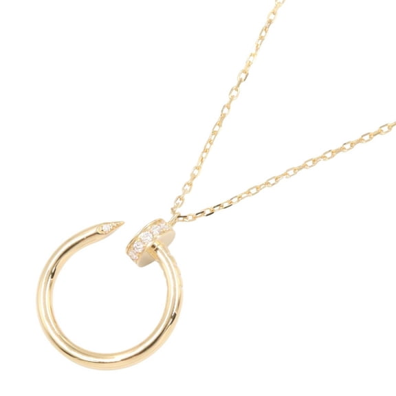 Pre-Owned Cartier Juste un Clou Necklace, Diamond 18K (Yellow Gold), Women's, Gold Tone, Clear...