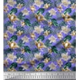 thumbnail image 1 of Soimoi Velvet Fabric Monstera Leaf & Floral Decor Fabric Printed Yard 58 Inch Wide, 1 of 3