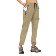 thumbnail image 7 of AWXNJUX Women's Cargo Hiking Pants Outdoor Water UPF 50+ Long Pants With Zipper Up Pocket (Khaki,XL), 7 of 7