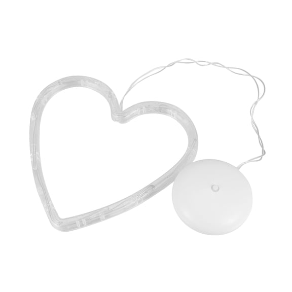 KALLORY Window Sucker Lamp 1Pcs Heart Shaped for Christmas Holiday and Valentine's Day Decor