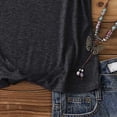 thumbnail image 4 of Women's Plain Basic Tank Top Summer Comfy Scoop Neck Sleeveless Tee Tank Loose Fit Casual Layering and Everyday Wear Shirts Dark Gray, 4 of 5
