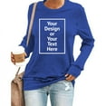 thumbnail image 4 of Customizable Women's Hoodless Sweatshirt DIY Photo Text Design Comfortable Casual Fashion Top, 4 of 7