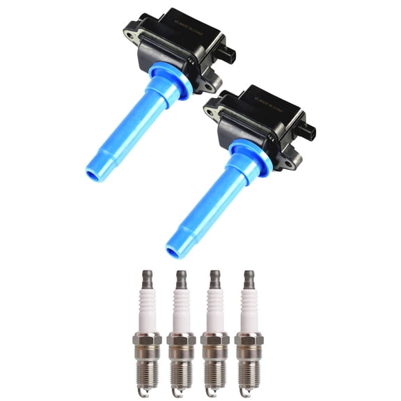 2 ISA Ignition Coils and 4 Spark Plugs Compatible with Kia Spectra 2000-2004 1.8L L4 1793cc -ci  Replacement for UF253