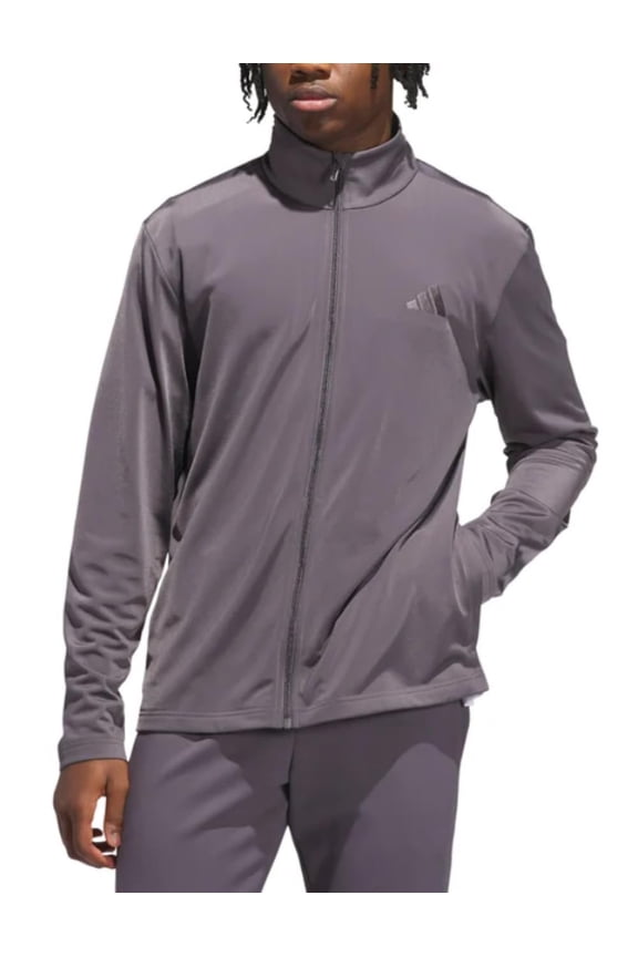 Mens Full-zip Tricot Track Jacket US, Alpha, Medium, Regular, Regular, Gray