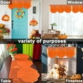 thumbnail image 5 of Fall Thanksgiving Decorations Mantle Scarf for Fireplace 20 x 60 Inch Orange Lace Pumpkin Maples Leaves Fireplace Mantle Scarves Cover Fall Decorations f, 5 of 6